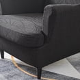 thumbnail image 6 of SHANNA Waterproof Wingback Chair Cover, Stretch Jacquard Wing Chair Slipcovers 2 Piece, Wingback Armchair Sofa Furniture Protector, Black, 6 of 7