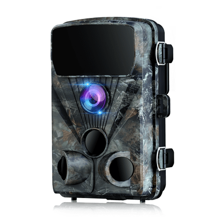 CAMPARK WiFi Trail Game Camera 4K 24MP Bluetooth Hunting Deer Camera with 3 PIR Sensor Infrared Night Vision Waterproof IP66 0.2s Trigger 2.4 LCD Trail Cam for Wildlife Monitoring