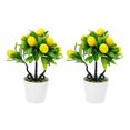 thumbnail image 4 of Yuangui Lemon Tree Potted Fake Artificial Plants Faux Bonsai Fruitpot Mini Topiary Indoor Citrus Greenerylemons Flowers Decors, 4 of 10
