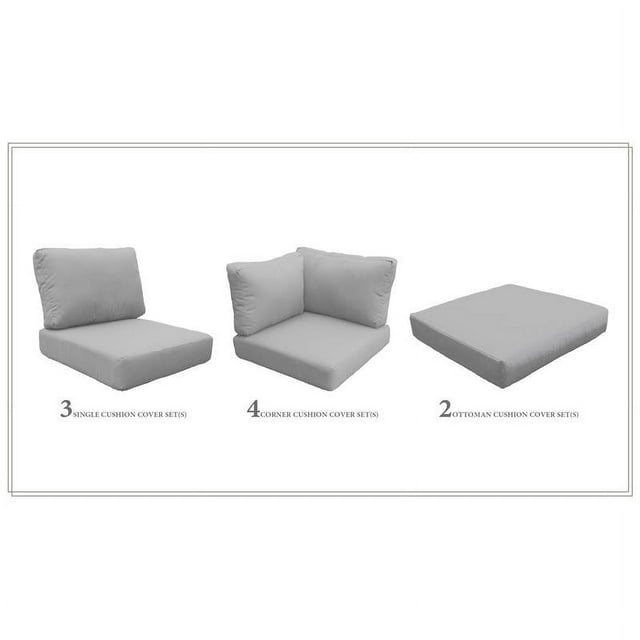 Coussin Dossier Haut pour BARBADOS-12d en Gris