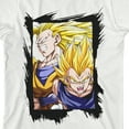 thumbnail image 2 of Dragon Ball Z Vegeta & Goku Saiyan Graphic Boy's White T-shirt-Small, 2 of 4