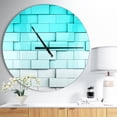 thumbnail image 1 of DesignArt Horloge Murale Grande Cubes en Mosaïque Bleue, 1 of 2