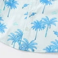 thumbnail image 6 of Odeerbi Toddler Boys Hawaiian Shirt Kids Baby Summer Beach Hawaiian Top 2025 Casual Beach Wear Print Short Sleeve Cotton Shirt Sky Blue 3-4 Years, 6 of 9