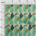 thumbnail image 1 of oneOone Polyester Lycra Sea Green Fabric Triangle & Brush Stroke Abstract Craft Projects Decor Fabric Printed By The Yard 56 Inch Wide, 1 of 4
