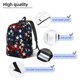 thumbnail image 3 of Disketp Red Blue White Stars Mochila de Lona Estampada, Mochila Escolar de Viaje Ligera para Estudiantes y Portátil-Medium, 3 of 5