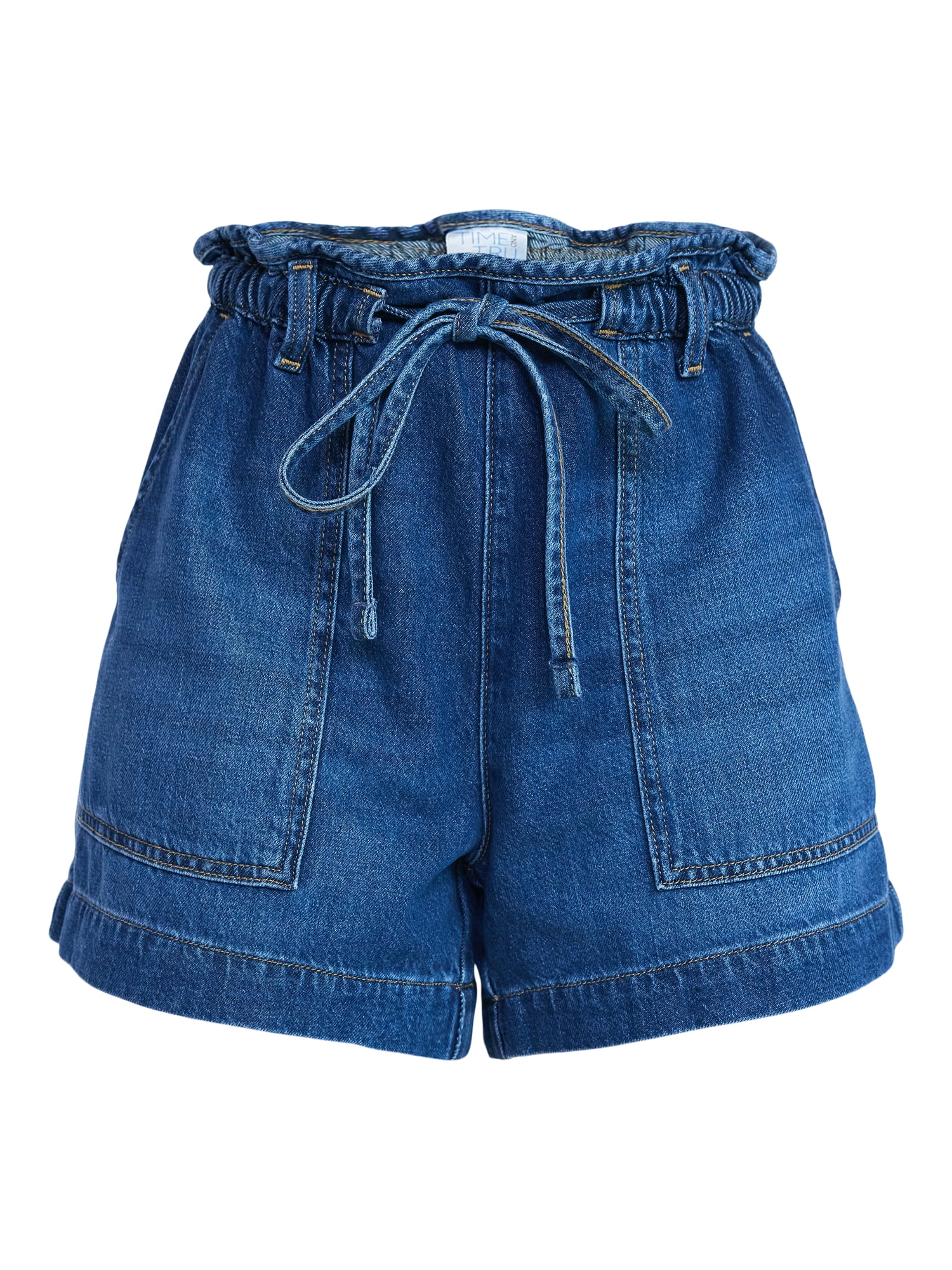 Time and Tru Women's Drapey Utility Shorts, 4" Inseam, Sizes XS-XXXL
