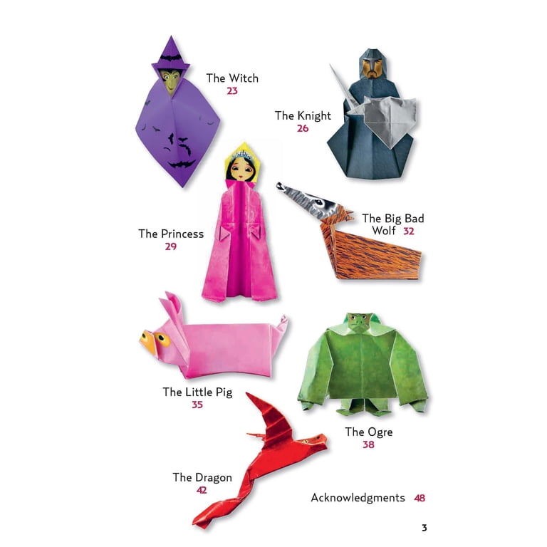 My First Origami Fairy Tales Kit - 11 Character Models, 36 Sheets, Backdrops & Stickers