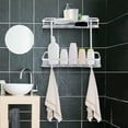 thumbnail image 1 of Aluminum Bathroom Storage Rack, Durable Easy To Clean Bathroom Storage Shelf, For Home Kitchen, 1 of 8
