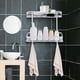 thumbnail image 4 of Estante de almacenamiento para baño, estante de almacenamiento para baño de pared de aluminio de doble capa, estante de almacenamiento para secador de pelo, Ultra sensible, 4 of 8
