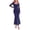 Navy Blue, variant on PRETTYGARDEN Women's Long Sleeve Floral Maxi Bodycon Dress Cocktail Dresses for Wedding Guest, Square Neck, Stretchy Mesh, Elegant Classy, Formal Holiday Party