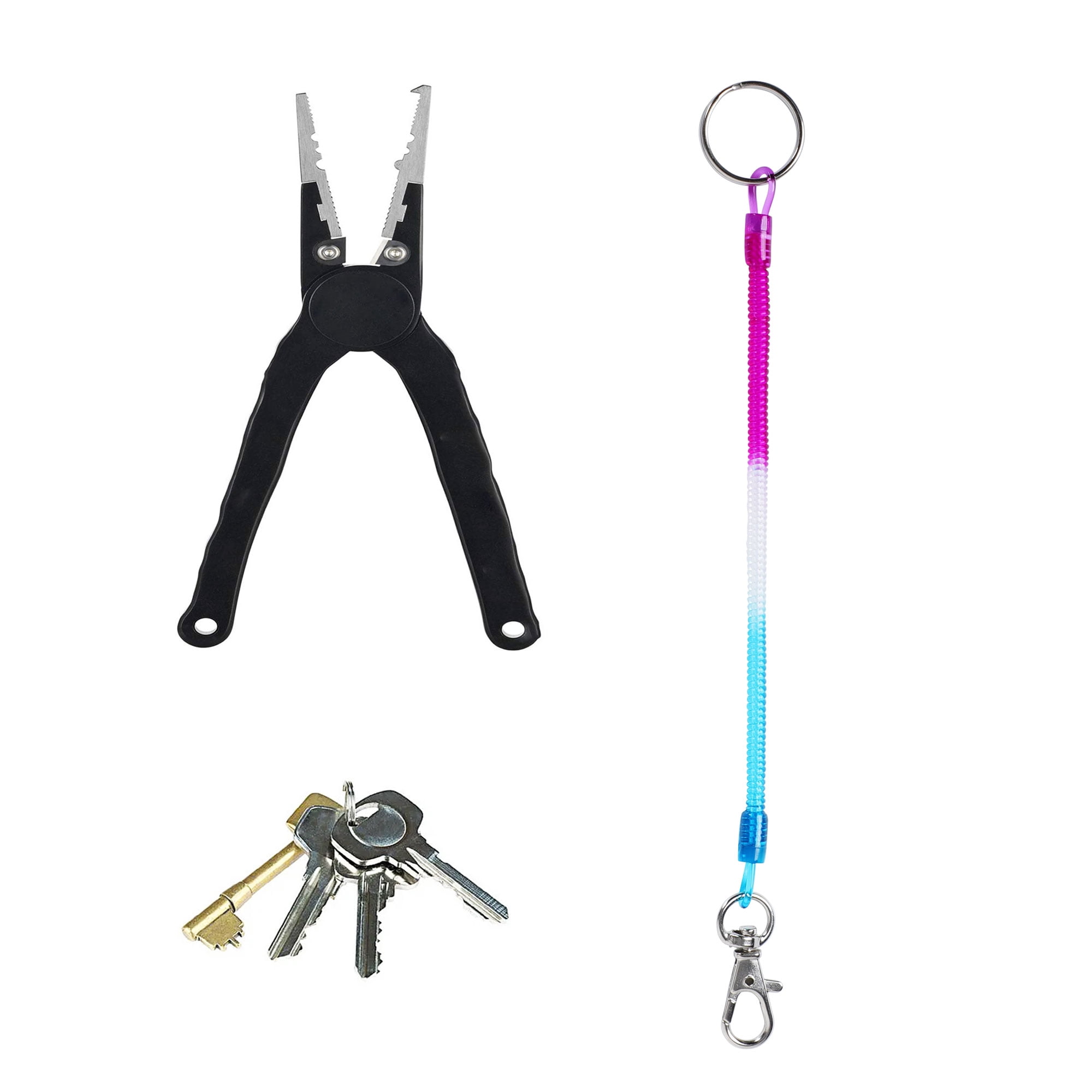 Unique Bargains Stretch Coiled Lanyard - Spiral Retractable Spring Coil Keychain Cord