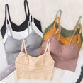 thumbnail image 4 of Minnieouse Señora Tank Crop Top Bra Lencería sexy Transpirable Cómoda Ropa interior sin costuras Bralette Color sólido Deportes finos Type3 NO3, 4 of 6