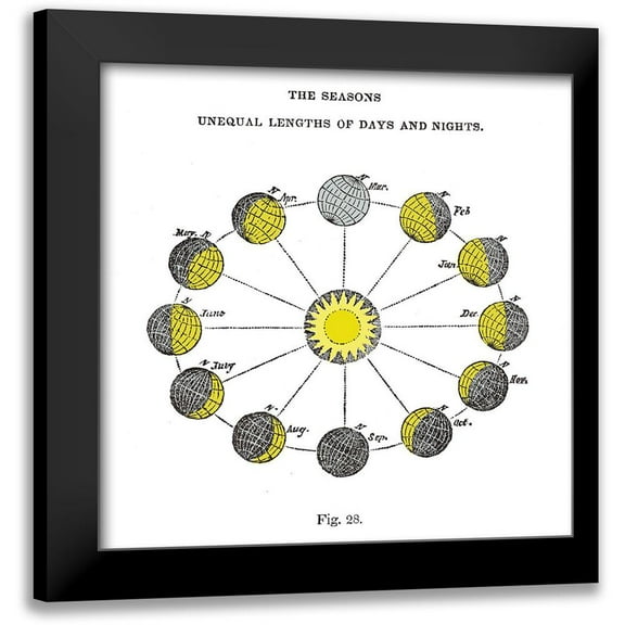 Wild Apple Portfolio 12x12 Black Modern Framed Museum Art Print Titled - Solar Seasons