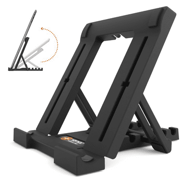 Mobile Tablet Stand for iPad, Adjustable Non-Slip Base Foldable Tablet Holder for Desk Compatible with Apple iPad, Samsung Galaxy, and Amazon Kindle Fire Tablets