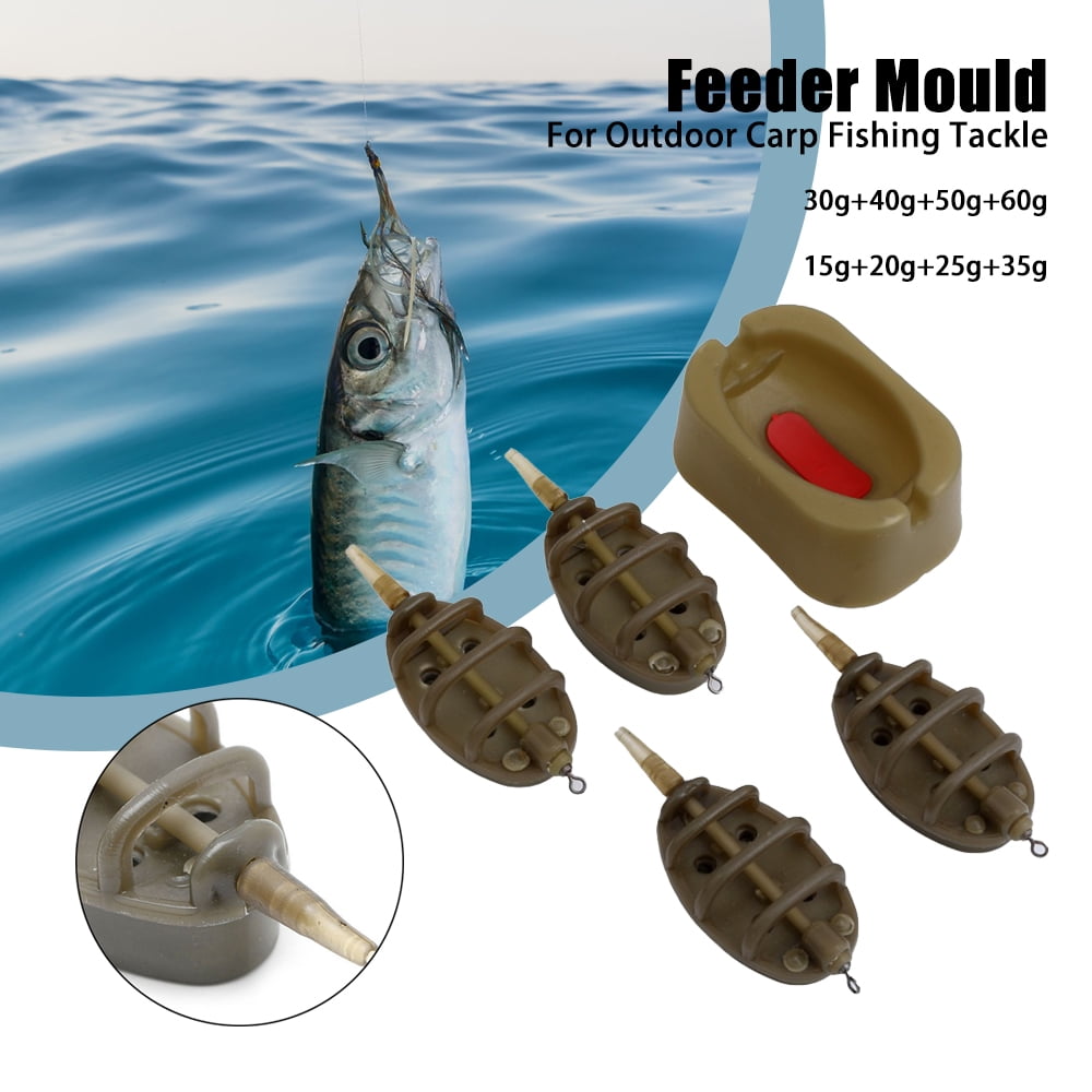 Small Method Fishing Feeder Mould Set Outdoor Carp Fishing Bait Holder