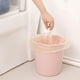 thumbnail image 3 of Yuarrent Cubo de basura de 3 piezas, cubo de basura de estilo moderno, contenedor de basura de plástico sin tapa, cesta pequeña para Suministros de limpieza para el hogar Púrpura claro/L, 3 of 6