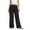 Black, variant on Wrongduck Women's Wide Leg Pants High Rise Flowy Trousers with Pockets, Wrinkle Resistant Casual Work Business Lounge Pants
