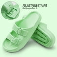 thumbnail image 3 of HARVEST LAND Women Slides Sandals Adjustable Double Buckles Cloud Sandals for Women Summer Beach, 3 of 10