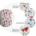 thumbnail image 5 of Extra Long Shower Curtain 72x84 Inch, 4th of July Flower Shower Curtain Waterproof Bathroom Decor Patriotic Red Blue Poppy Floral Fabric Bath Curtain Set Accessories with Hooks, 5 of 6