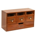thumbnail image 4 of Organizador de escritorio con cajones, suministros de oficina ejecutivos, versátil caja de almacenamiento de madera para cosméticos y artículos de, 4 of 8