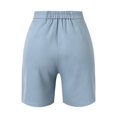 thumbnail image 2 of Vedolay Womens Shorts for Summer Women's Linen Shorts for Summer Casual Hiking Waist Pocketed Comfy Shorts,Blue S, 2 of 5