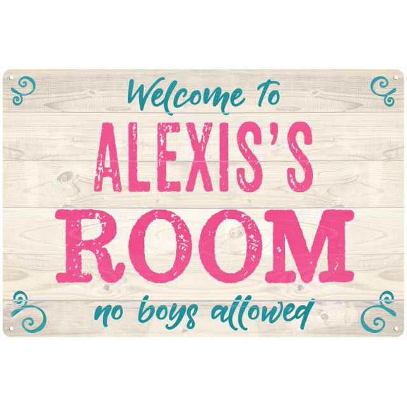 ALEXIS'S Room Kids Bedroom Sign Gift 8x12 Metal Sign 108120089144