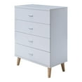 thumbnail image 5 of Bowery Hill Mid-Century Contemporary Wood 4-Drawer Chest in White, 5 of 8