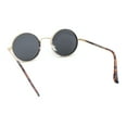thumbnail image 4 of Round Circle Lens Dimensional Binocular Rim Metal Frame Hustler Sunglasses Gold - Black, 4 of 4