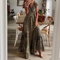 thumbnail image 3 of QWZNDZGR 2022 New Simi Asian Style Retro Dress Dress With Waist, Floral Print And Large Swing Dress, 3 of 6