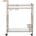 thumbnail image 6 of Pemberly Row Glass Mirrored Metal Bar Cart in Champagne Finish, 6 of 8