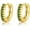 Gold Green, variant on Gold Huggie Earrings for Women Rainbow Hoop Earrings Gold Plated Small Color Cubic Zirconia Cartilage Hoop Earrings Minimalist Personalized Earrings Jewelry Gifts