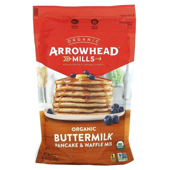 Arrowhead Mills, Organic Buttermilk Pancake & Waffle Mix, 1 lb 6 oz (623 g) Pack of 3