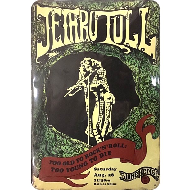 Hojalata Rectangular 20*30cm Serie Personajes Jethro Tull Band Plano (1)