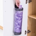 thumbnail image 3 of 2 Pcs Plastic Bag Holder Dispenser Diy Hanging Folding Mesh Garbage Bag Organizer Trash Bags Holder Plastic Waste Bag Storage Recycling Container for Kitchen Grocery (Black), 3 of 9