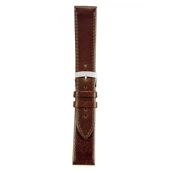 Morellato Agila Genuine Calf Leather Watch Strap - Dark Brown - 14mm - Chrome-plated Stainless Steel Buckle - PERFORMANCE Collection