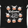 thumbnail image 4 of Inktastic Welcome to the Herd with Cute Black and White Holstein Cows Boys or Girls Toddler T-Shirt, 4 of 5