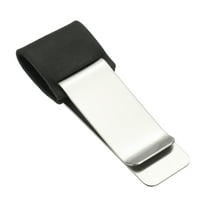 Pen Loop for Notebook, Stainless Steel Leather Pencil Holder Pen Clip for Notebook Traveler Journals Planner, Black