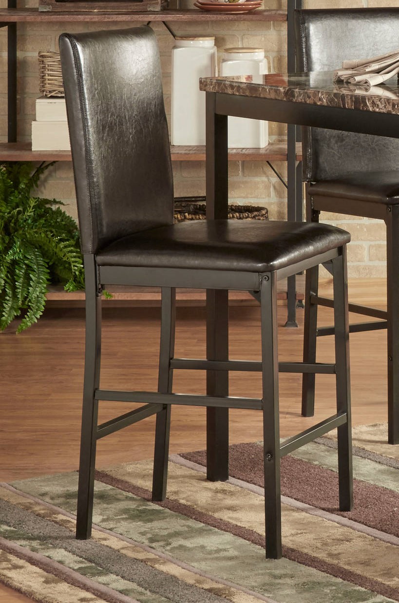Weston Home Modern Declan 5 - Piece Metal Counter Height Dining Set in Black