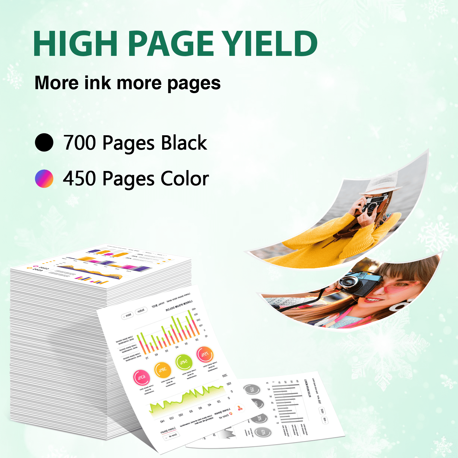 67 Ink Cartridge Compatible for HP Ink 67 67XL for Printer Ink HP 67 for Deskjet 2842e 2700 2742e 2752e 2755e Envy 6000 6055 6055e (Black Tri-color )
