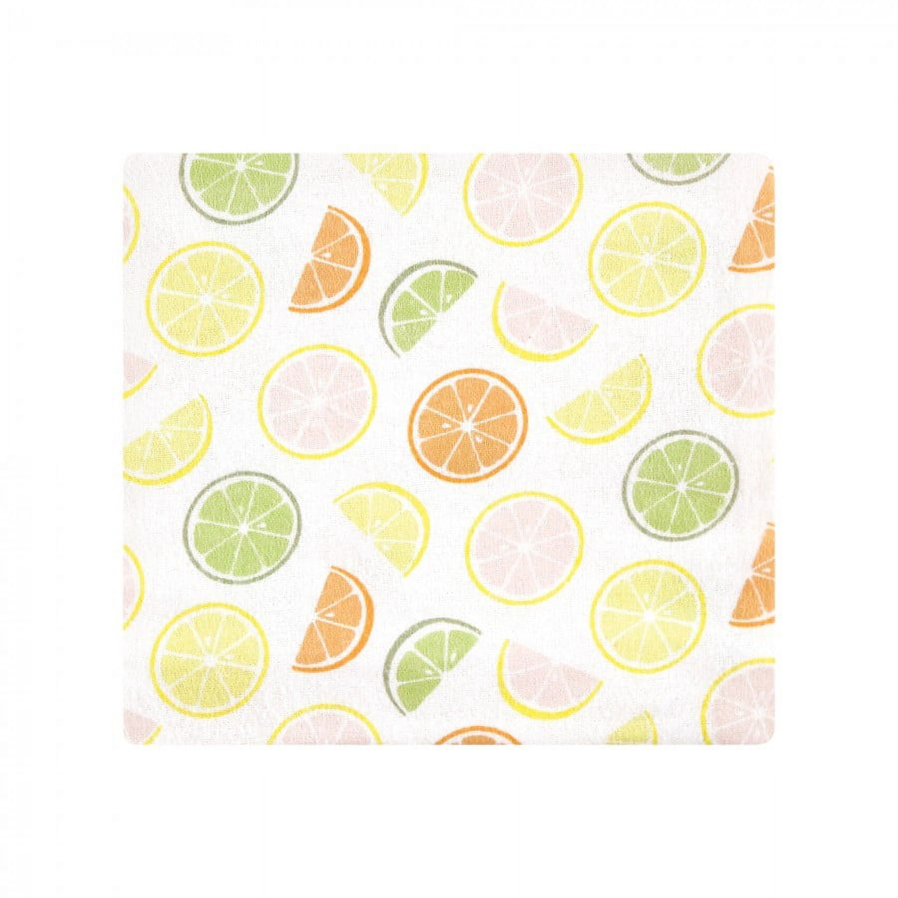 Hudson Baby Infant Girl Cotton Flannel Receiving Blankets Bundle, Citrus Orange, One Size
