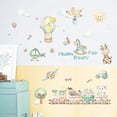 thumbnail image 3 of A set of animal wall stickers with hot air balloon, clouds, sun - wall decoration for children's room, baby room, living room, 3 of 5
