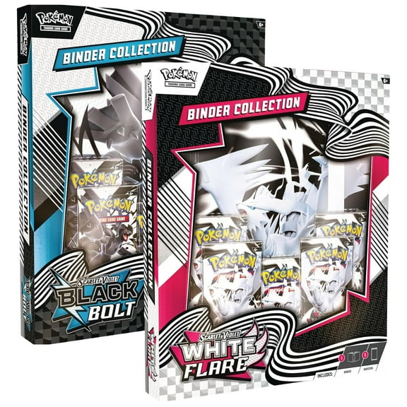 Pokemon SV10.5 Black Bolt and White Flare Binder Collections