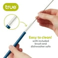 thumbnail image 5 of True Reusable Silicone Straws with Cleaning Brush for Smoothies, Hot and Cold Drinks for Travel and Picnic, Drinking Accessories, Set of 6, Multicolor, 5 of 10