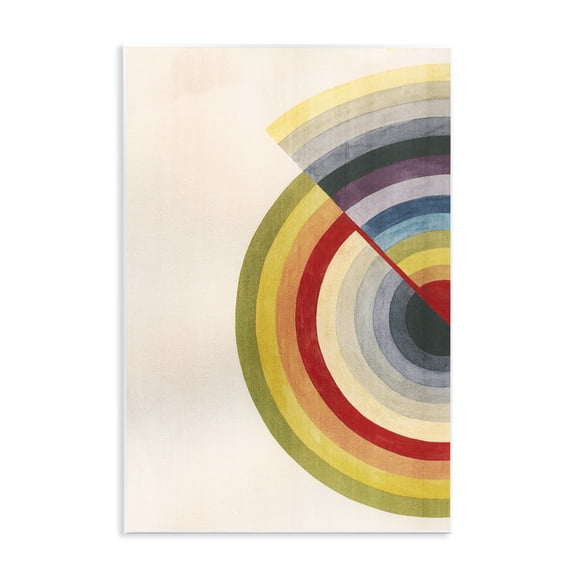 Stupell Industries Round Alternating Stripes Abstract Painting Unframed Art Print Wall Art, 10 x 15