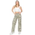 thumbnail image 4 of CALI1850 Women's Cali1850 Women's Mid Rise Silhouette With Wide Leg Cargo Pants With Side Pockets, 4 of 7