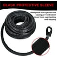 thumbnail image 5 of 3/8 in x 95 ft Synthetic Winch Rope with Protecting Sleeve and Thimble, 26,500 lb Break Strength - Heavy Duty Winch Rope for ATV, UTV, Boat Trailer, Jeep, Quad, Polaris, Winch Cable (Black), 5 of 6