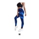 thumbnail image 4 of Mujeres Butt Leggings Gimnasio Tie Dye Push Up Hip Lift Cintura alta Deportes Pantalones de chándal Medias para trotar Correr Ciclismo Yoga Prendas para la parte inferior del cuerpo Azul METRO Sonducket AP019361-23, 4 of 6