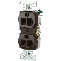 Cooper Wiring BR20W 20 amp Duplex Straight Blade Receptacle, White