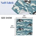 thumbnail image 6 of Cloth Napkins Set of 6 Vintage Waves and Sharks Printed Dinner Napkins Soft Comfortable Reusable Table Cloth Napkins for Family Dinner Banquet Wedding Festivals Party, 20x20in Washcloth Gift, 6 of 7