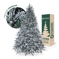 thumbnail image 1 of Árbol de Navidad Escarchado Ramas PVC y PE, Cedro del Himalaya Frondoso Esquimal (Verde Nevado, 2.50 m), 1 of 6